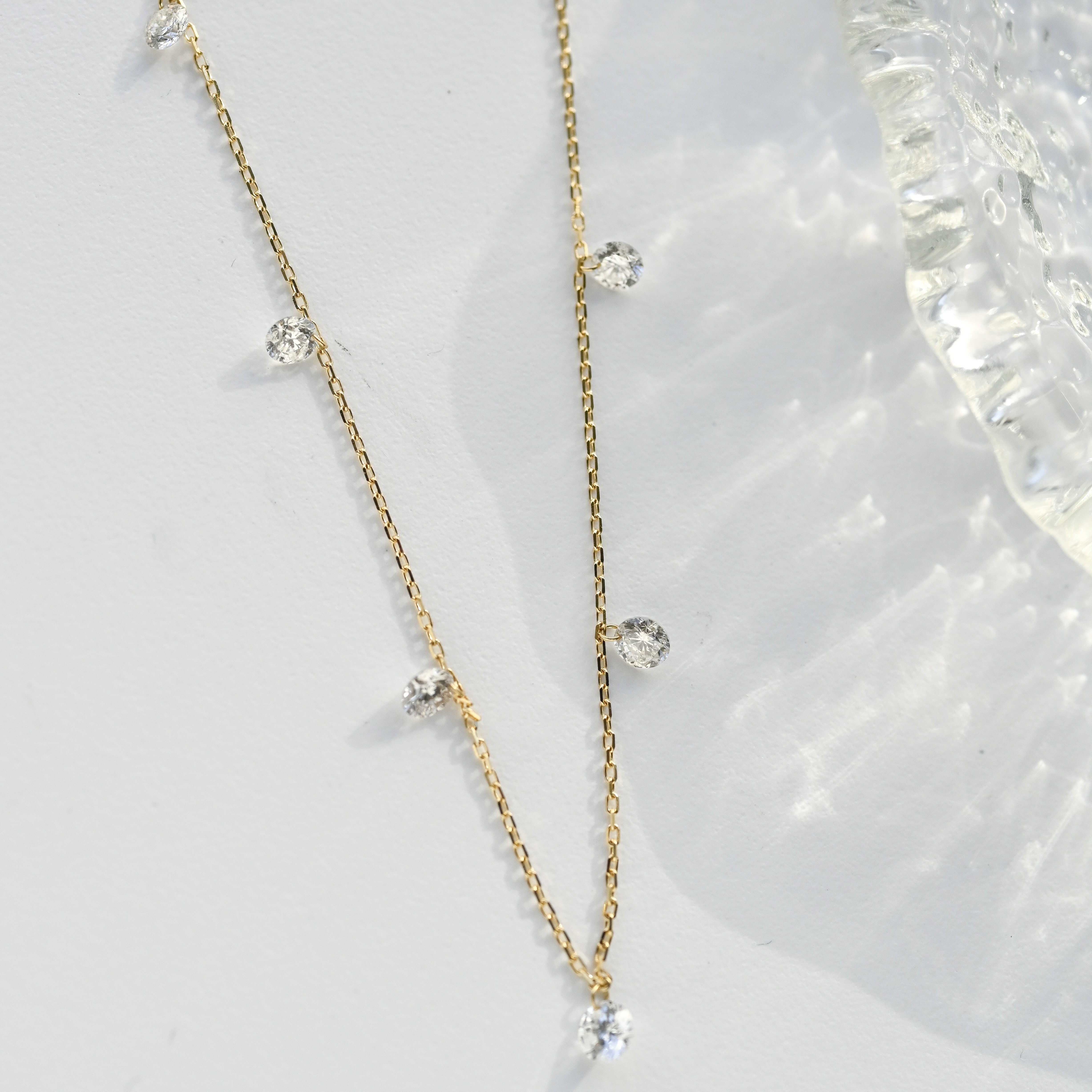 18k 0.70ct Laser Hole Diamond necklace