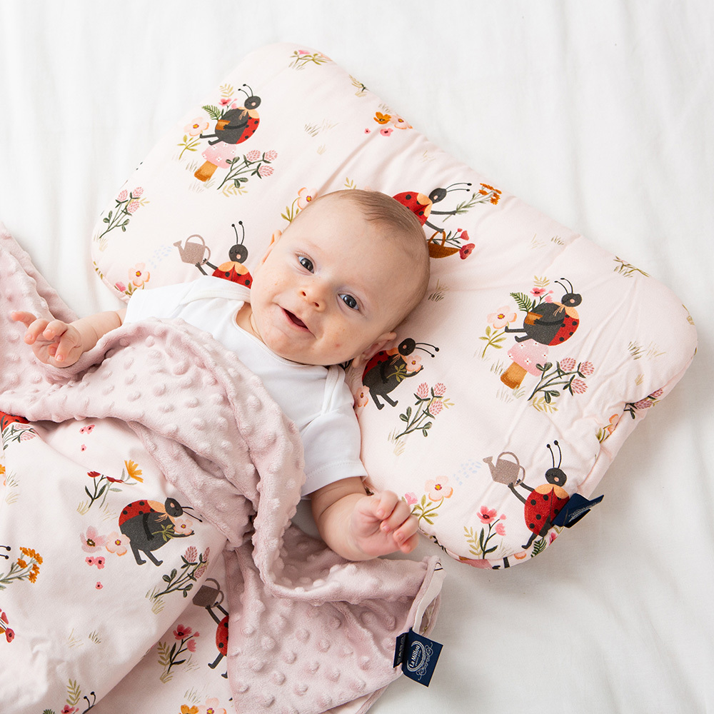 La Millou波蘭 竹纖涼感小童方枕(30x50cm)｜抗菌枕｜花蜜小瓢蟲