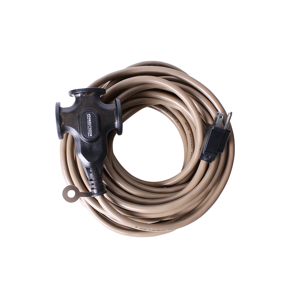 ADAMOUTDOOR｜戶外延長3PIN 動力線 沙漠色
