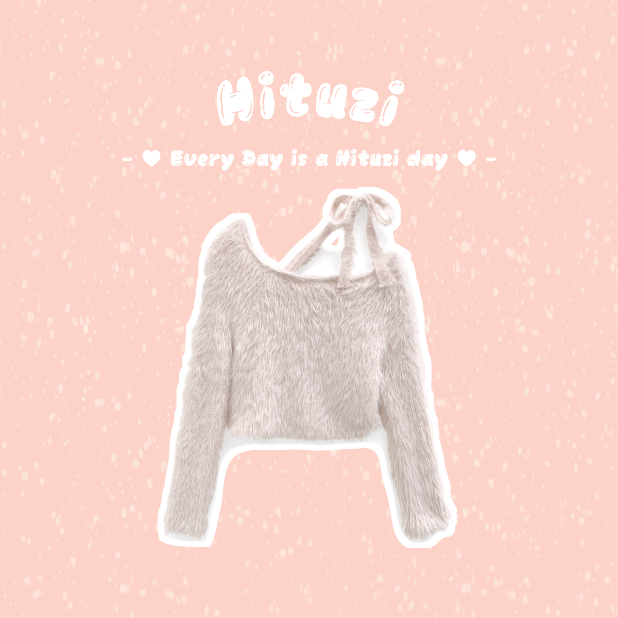 單肩蝴蝶結羽毛上衣