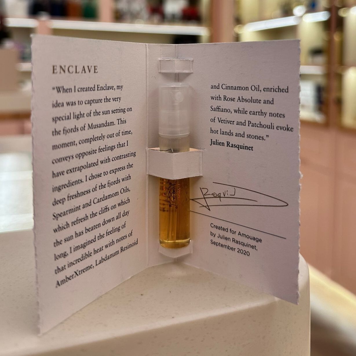 Amouage Enclave EDP 2ml vial 愛慕 藍日峽灣淡香精
