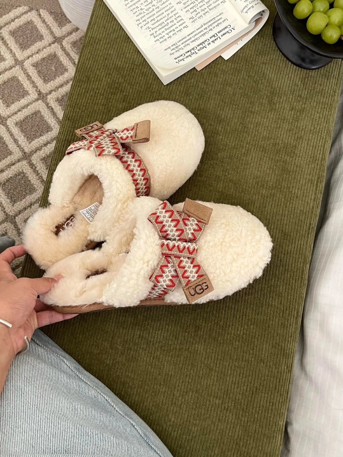 UGG 聖誕節限定 毛毛拖 1158266-NAT