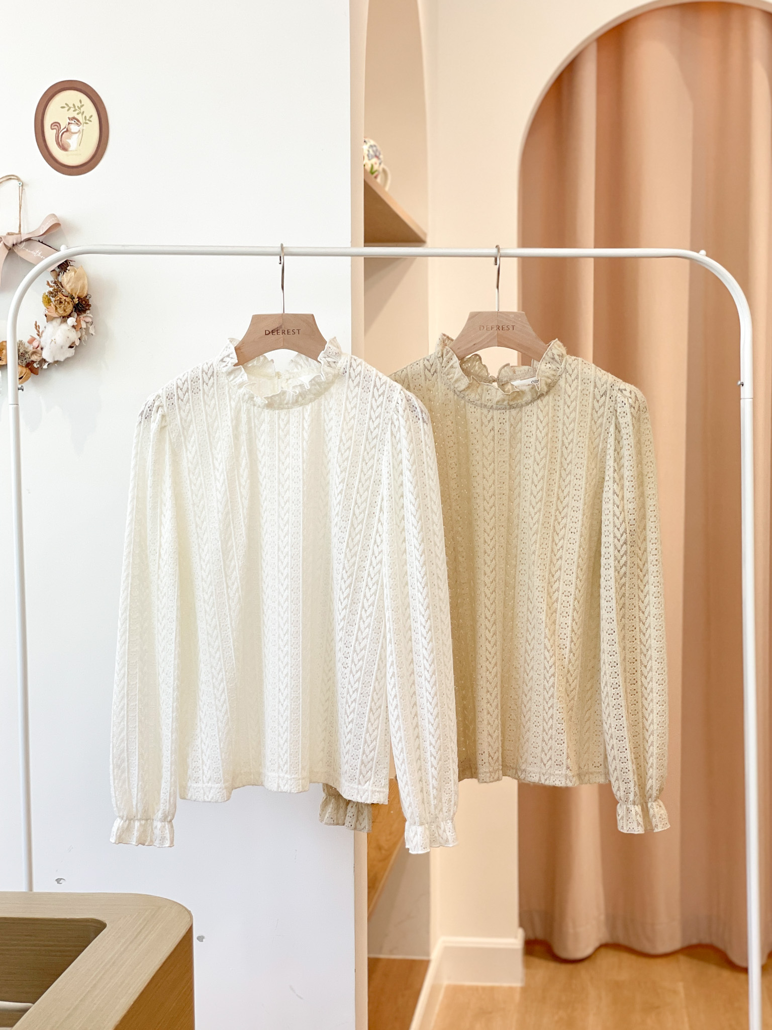 【大推通花內搭！】T1200 Glorious Ruffles Lace Blouse