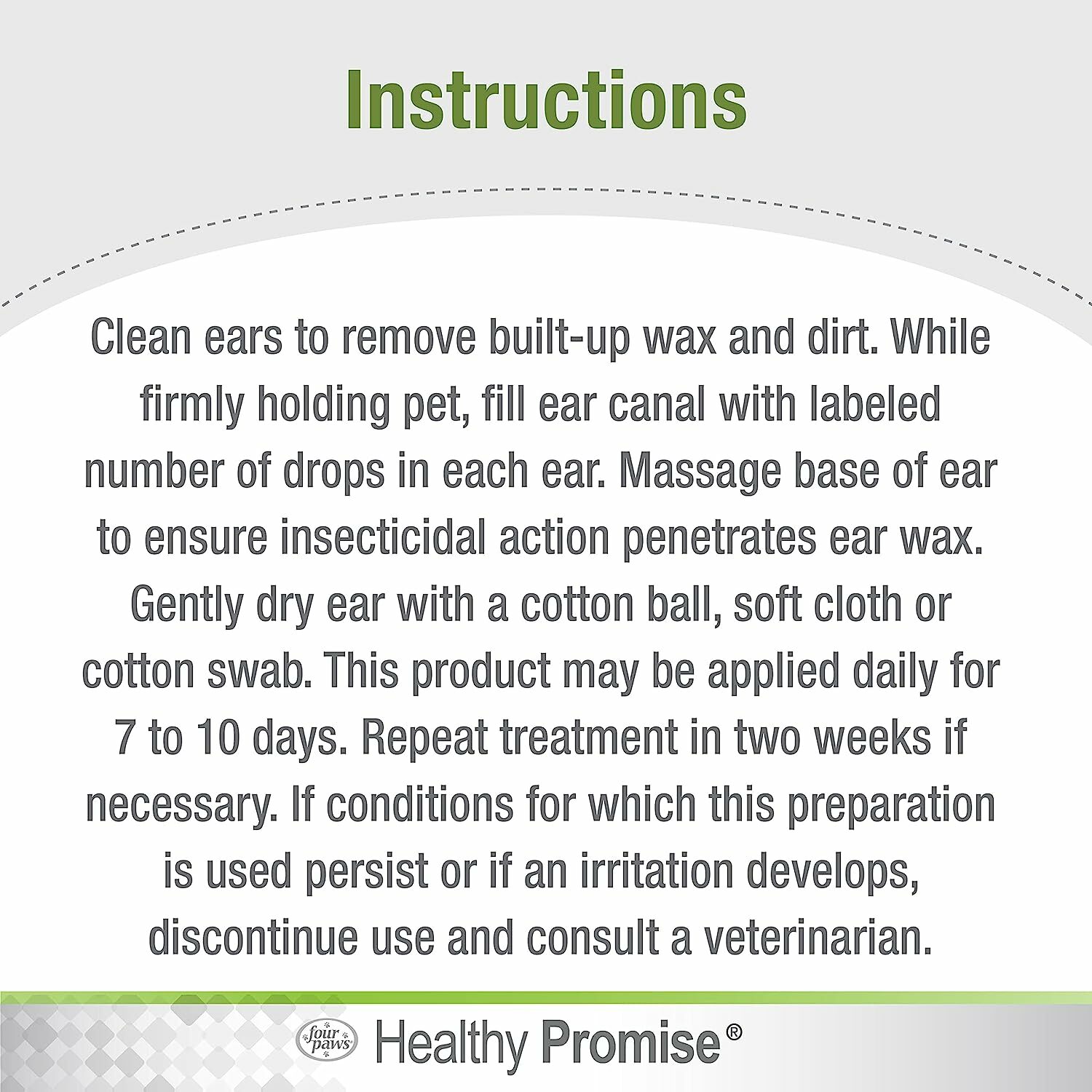 Four Paws 四爪貓用殺蚤洗耳水0.75oz | 接觸式殺死耳蟎蘆薈成分舒緩受刺激皮膚