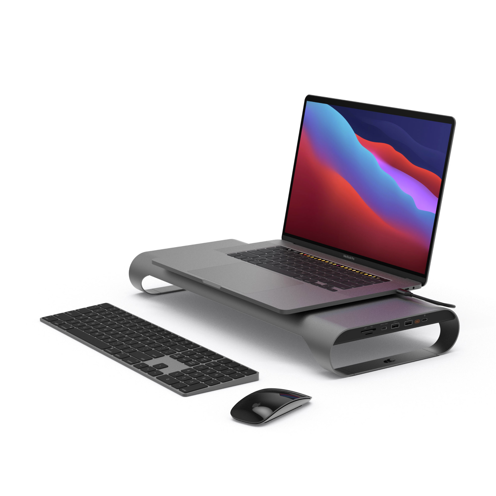 ProBASE Gen2 多功能USB-C 10Gbps 極速螢幕架 鋁製 for MacBook/ Mac (太空灰)｜【4K高畫質| M1/M2適用】