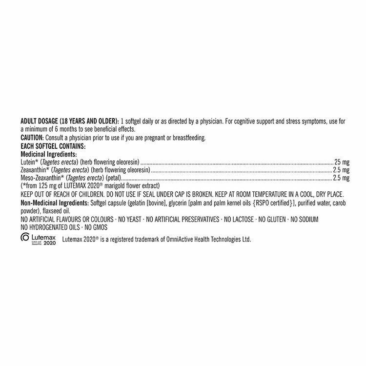 Kirkland  Lutein 25mg with Zeaxanthin 200 Softgels