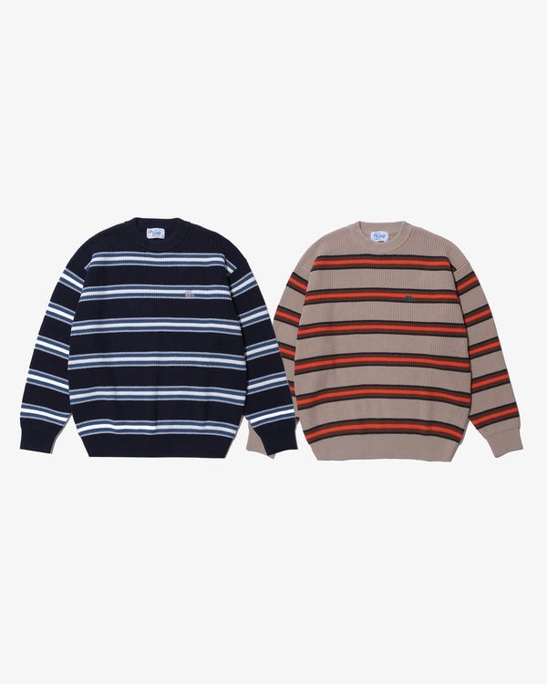 KEBOZ BORDER KNIT SWEATER