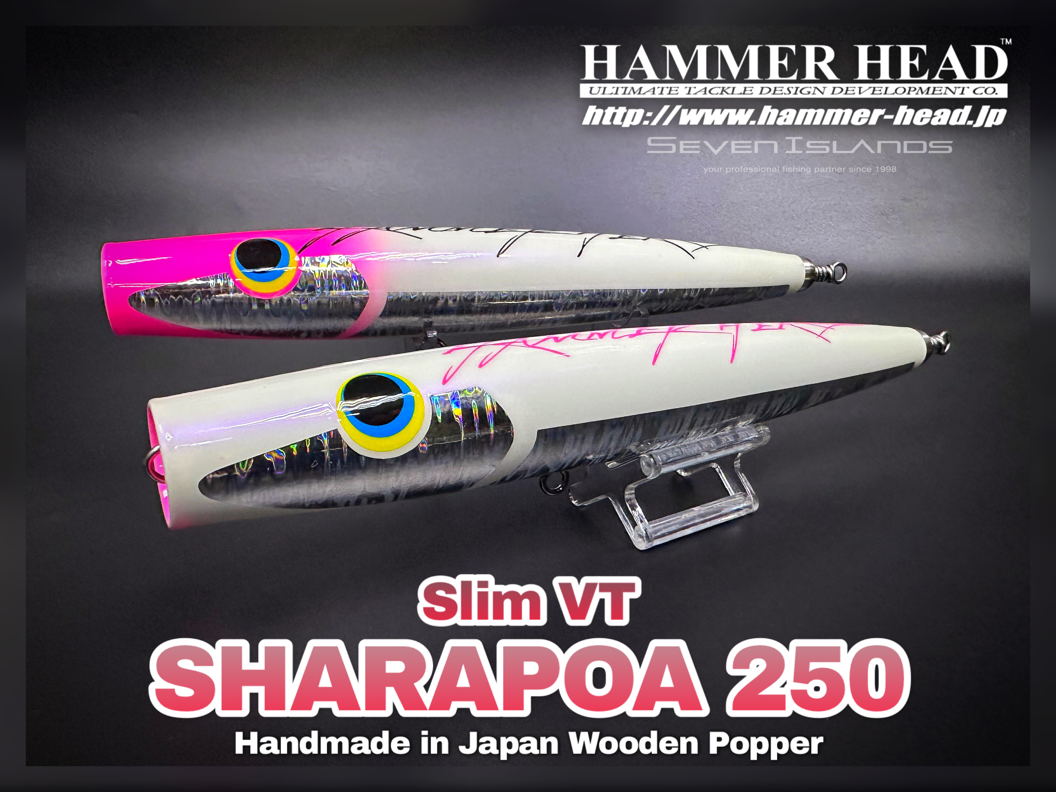 HAMMER-HEAD Sharapoa 250 Slim VT Wooden Popper