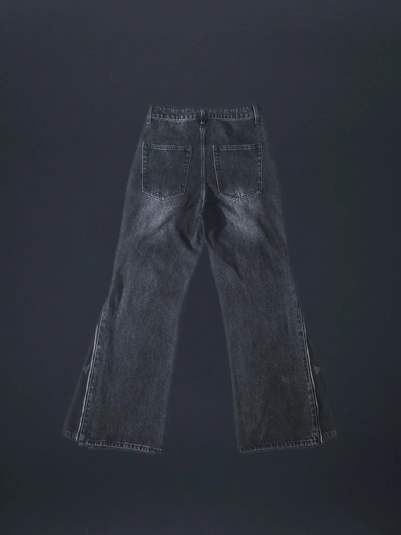 KAESY Triple Zip Flare Jeans
