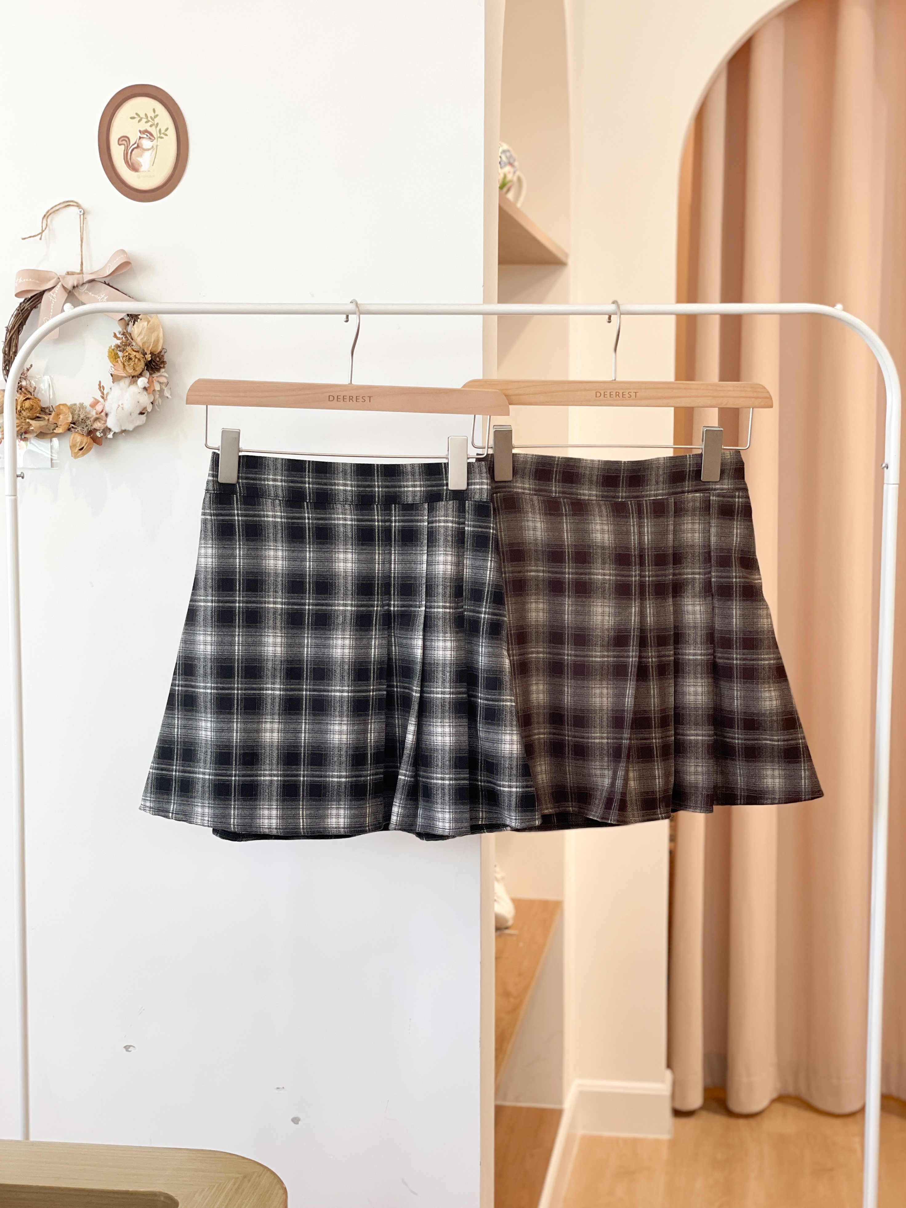 SK513 Bonnie Checkered Mini Skirt