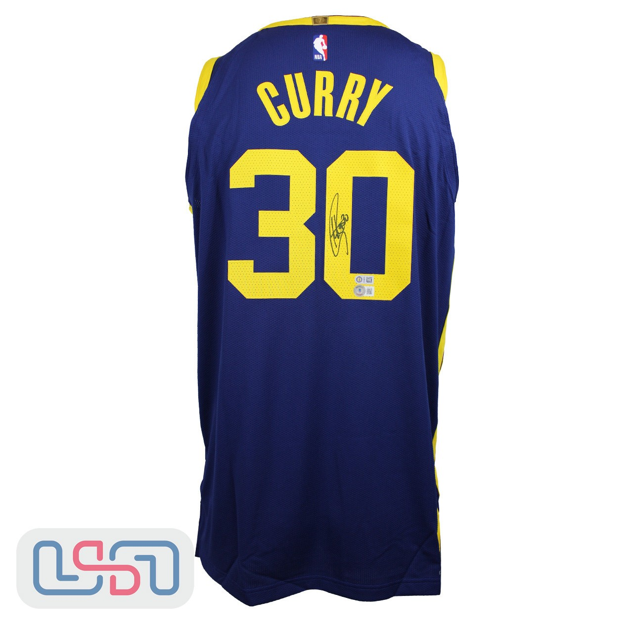 Stephen Curry Golden State Warriors Autographed Navy Jordan Brand 2022-23 Statement Edition Authentic Jersey -USA SM BAS