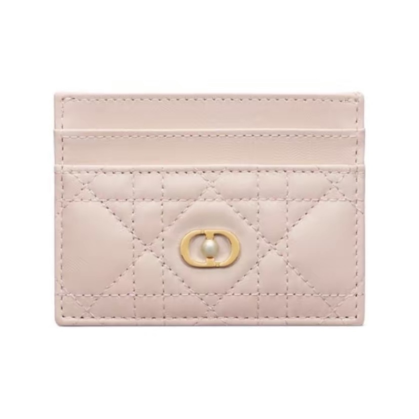 DIOR Jolie Freesia 卡片套 Cannage 藤格紋圖案羊皮