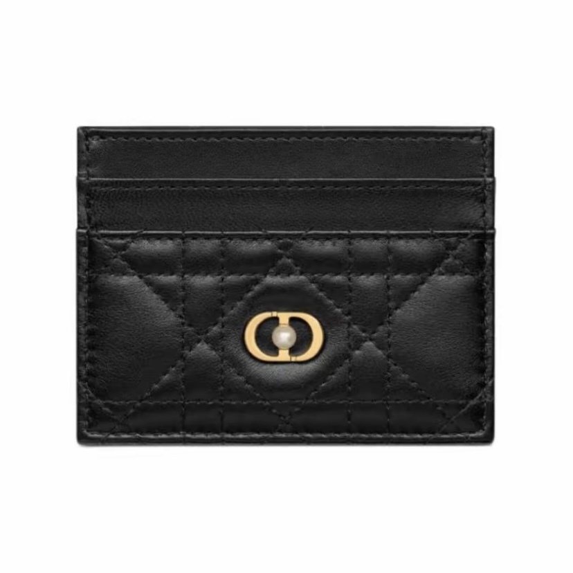 DIOR Jolie Freesia 卡片套 Cannage 藤格紋圖案羊皮