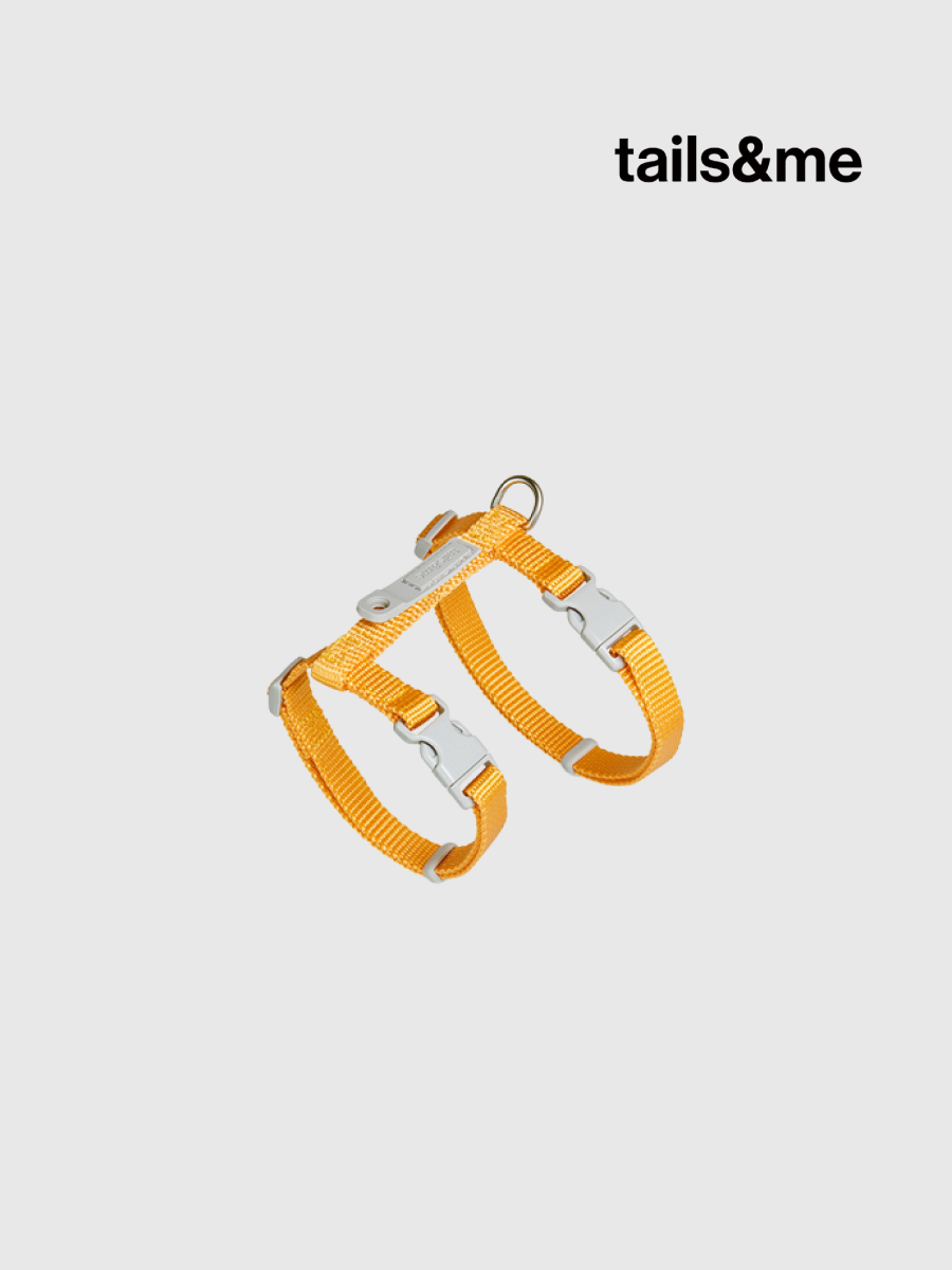 【tails&me 尾巴與我】新經典 貓工型胸背帶 | TailsCharm™適用｜杏黃 (單色)