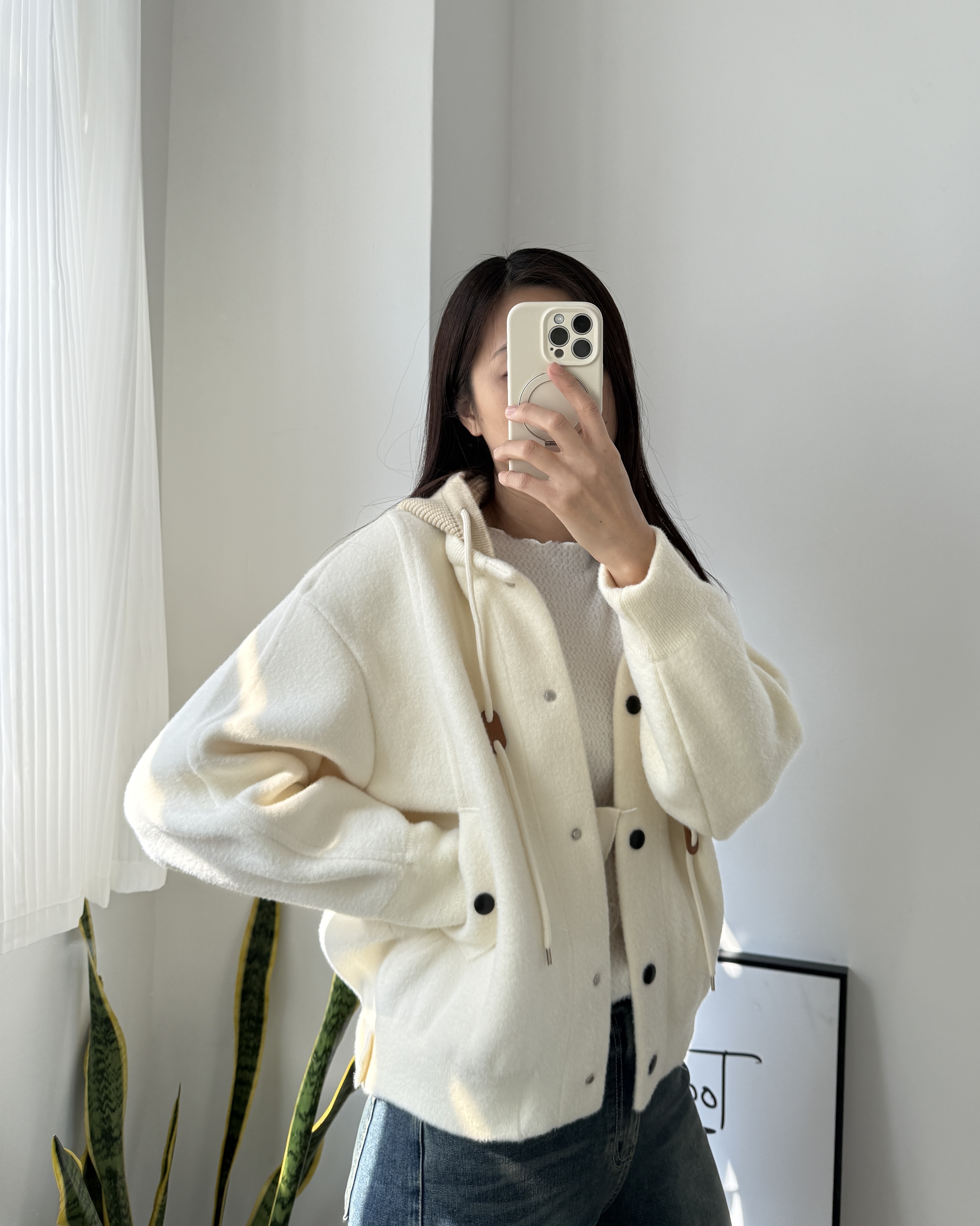 𝑺𝑨𝑳𝑬 針織絨毛有帽外套