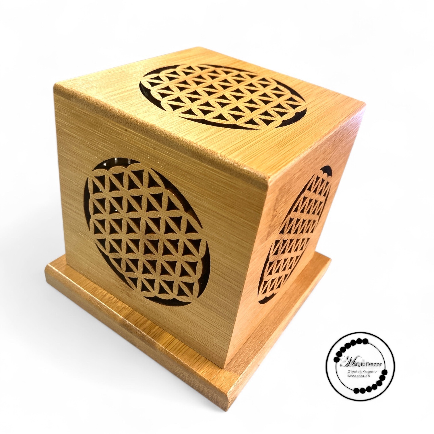 250823 - C60 生命之花粗邊款竹筒木消磁盒