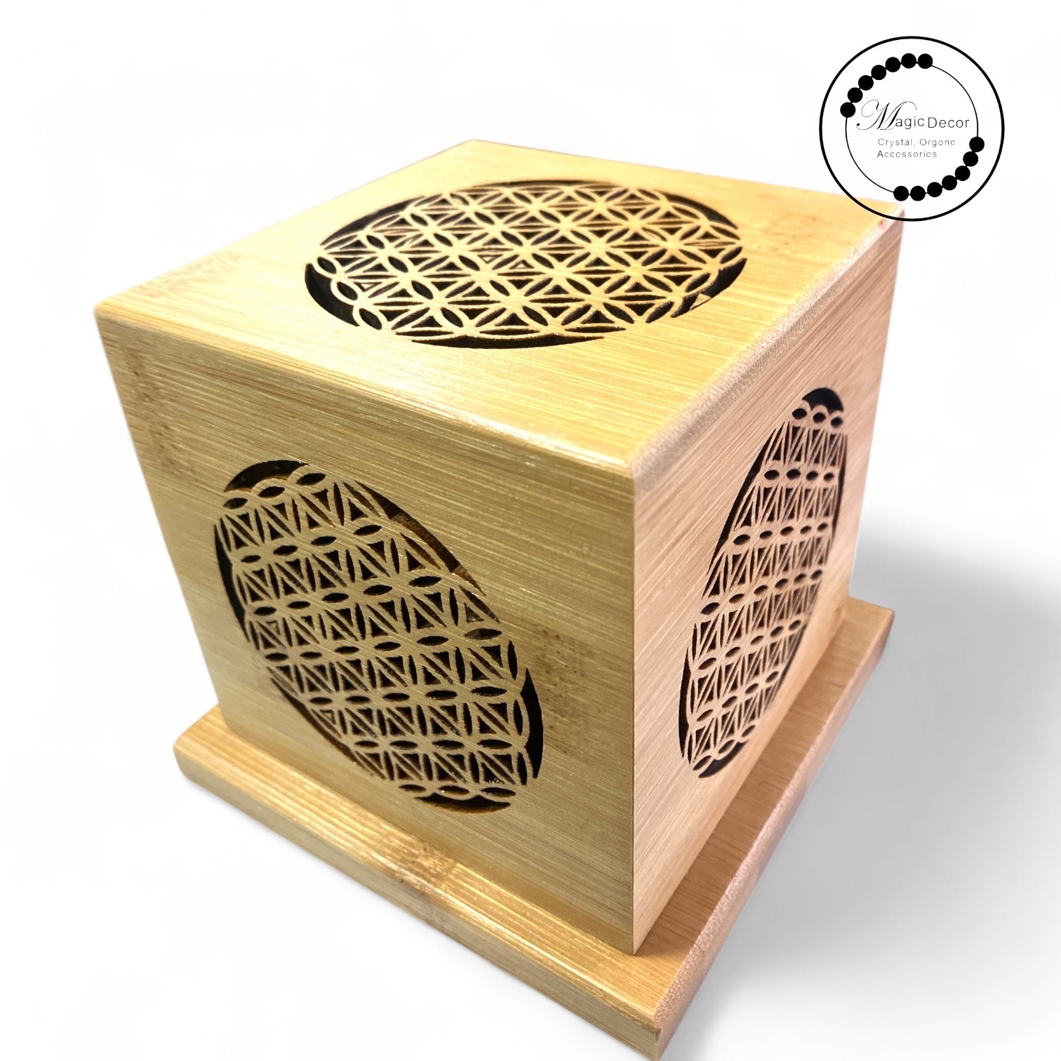 250823 - C63 生命之花幼邊鏤空款竹筒木消磁盒