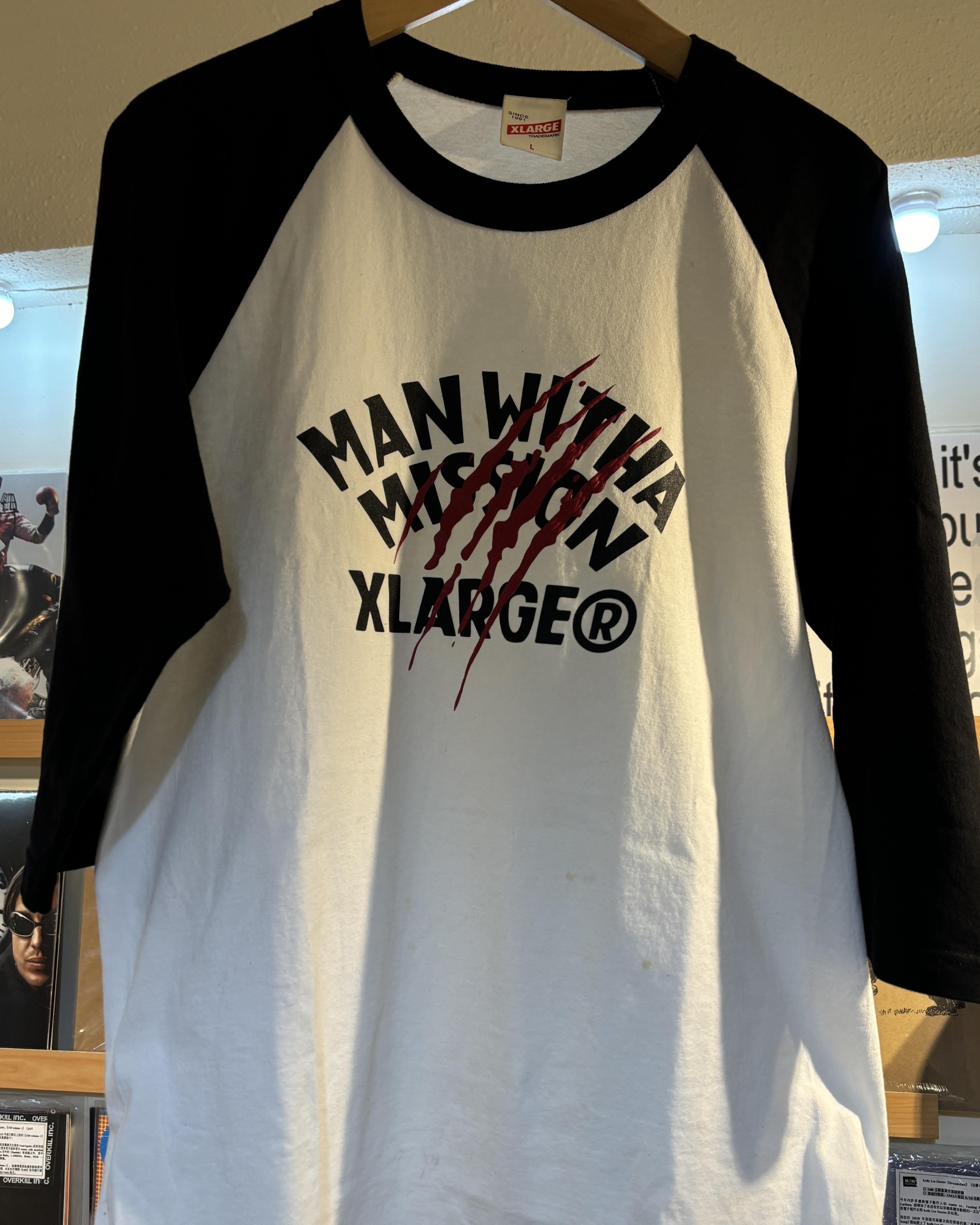 MAN WITH A MISSION x XLARGE聯名七分袖tee