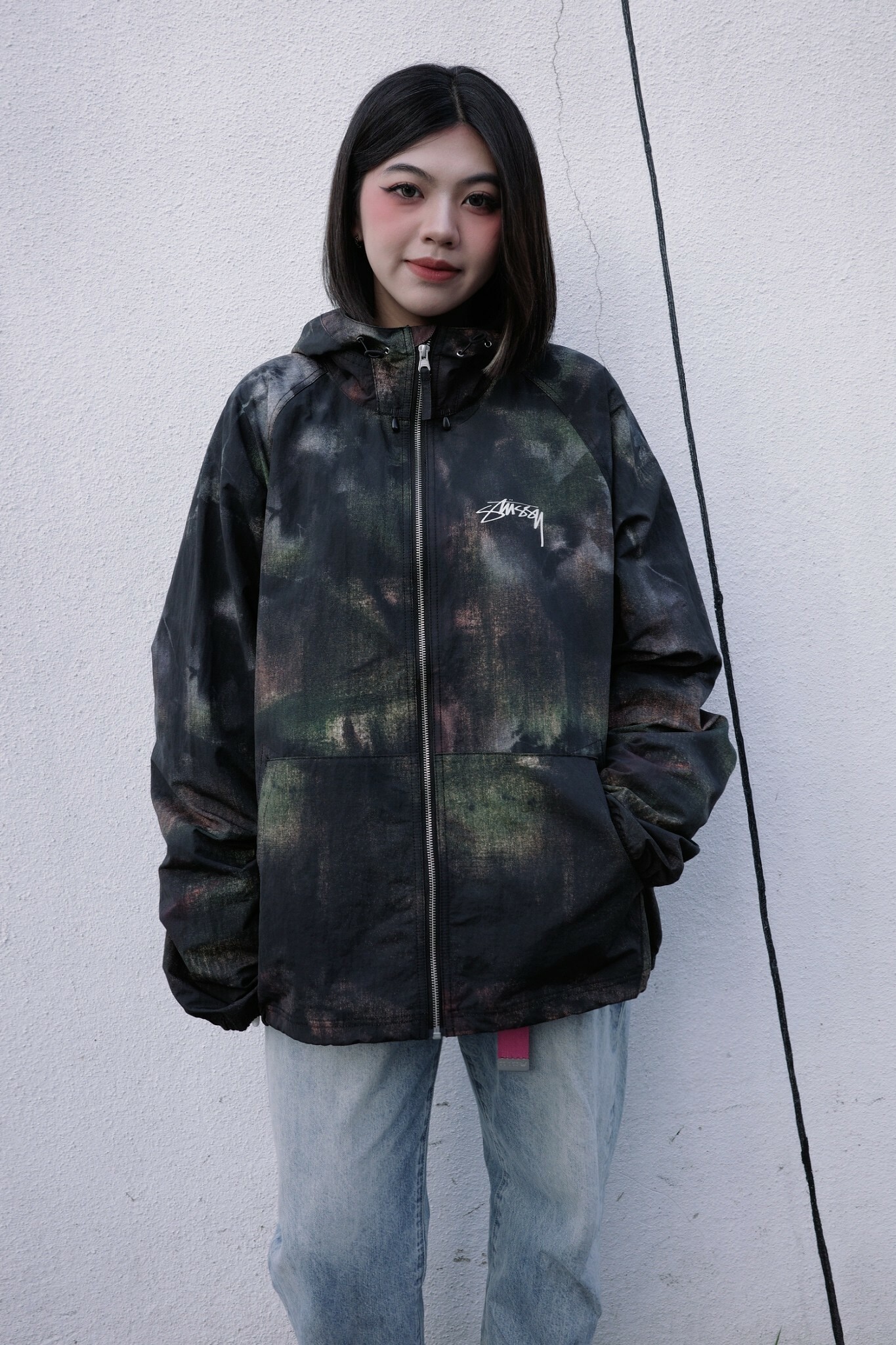 115822 Stussy 2024aw Beach Shell Stenpat Camo 渲染 風衣外套
