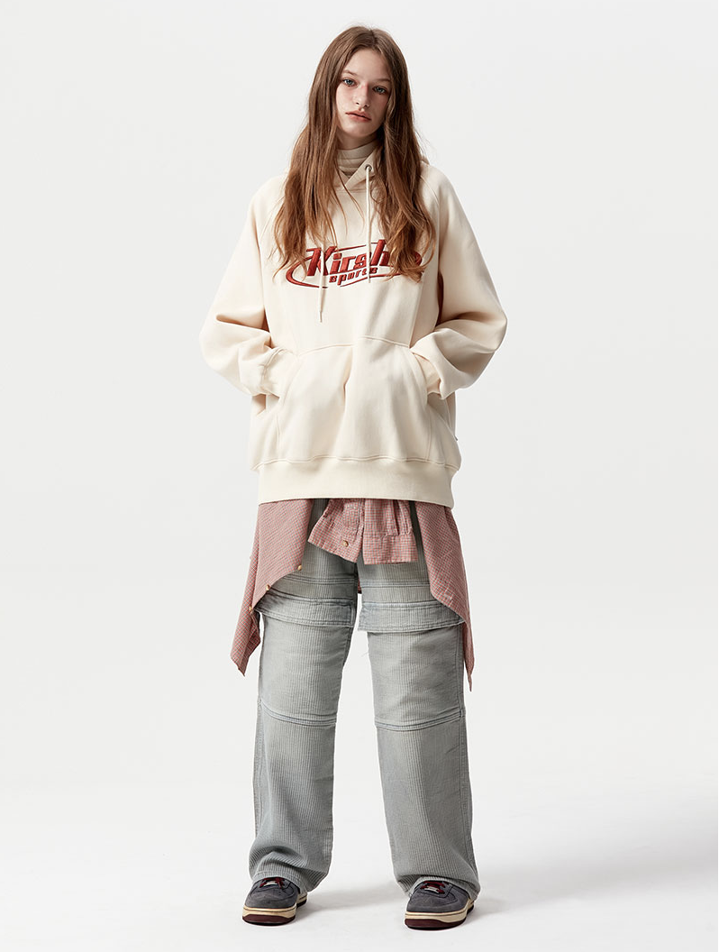 (現貨) kirsh - sports circle logo hoodie (ivory)