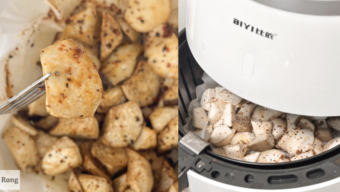 氣炸杏鮑菇|椒鹽香氣十足,不裹粉食譜、低卡又脆嫩!