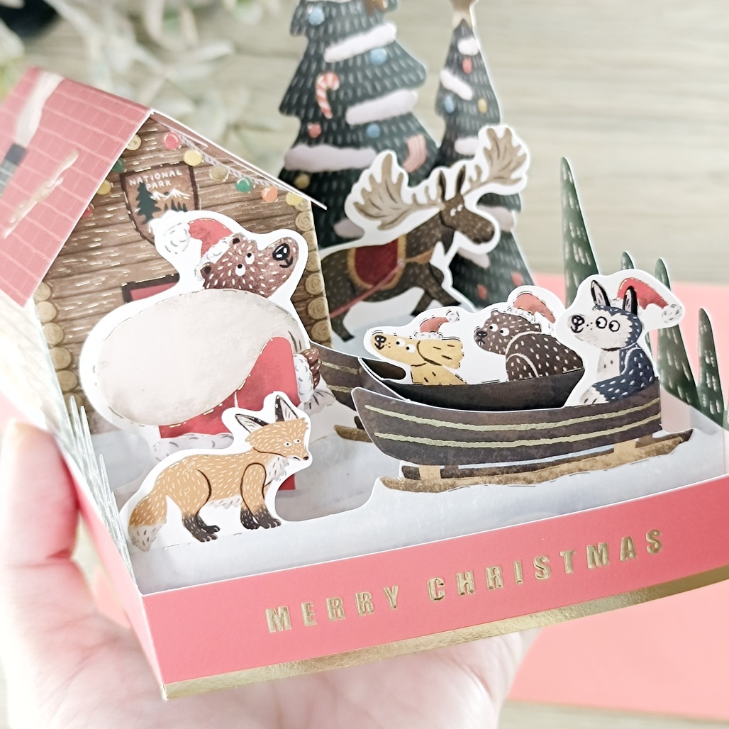 日本Greeting Life．OKATAOKA立體聖誕卡片 聖誕花園 OK-50