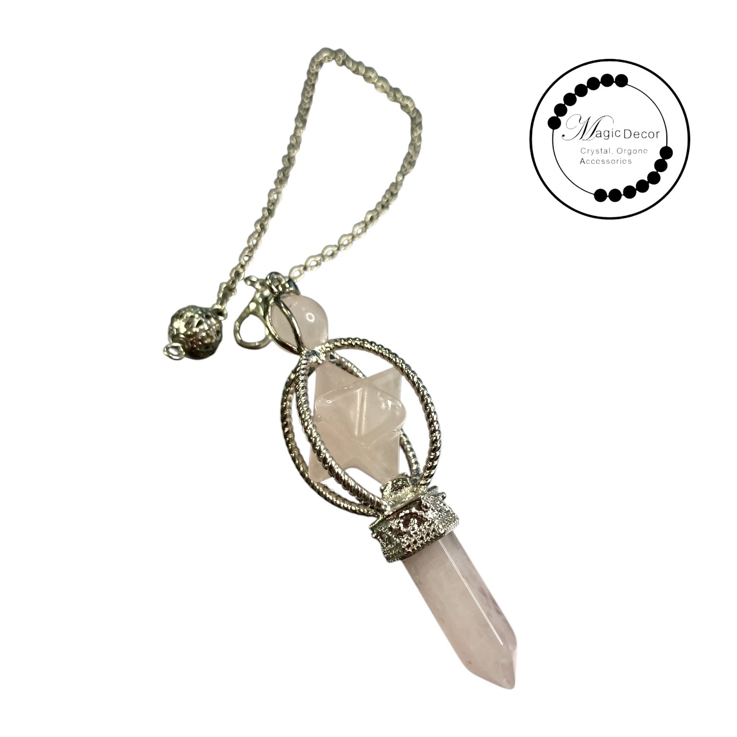 250927 - C76 粉晶梅爾卡巴靈擺吊咀頸鏈