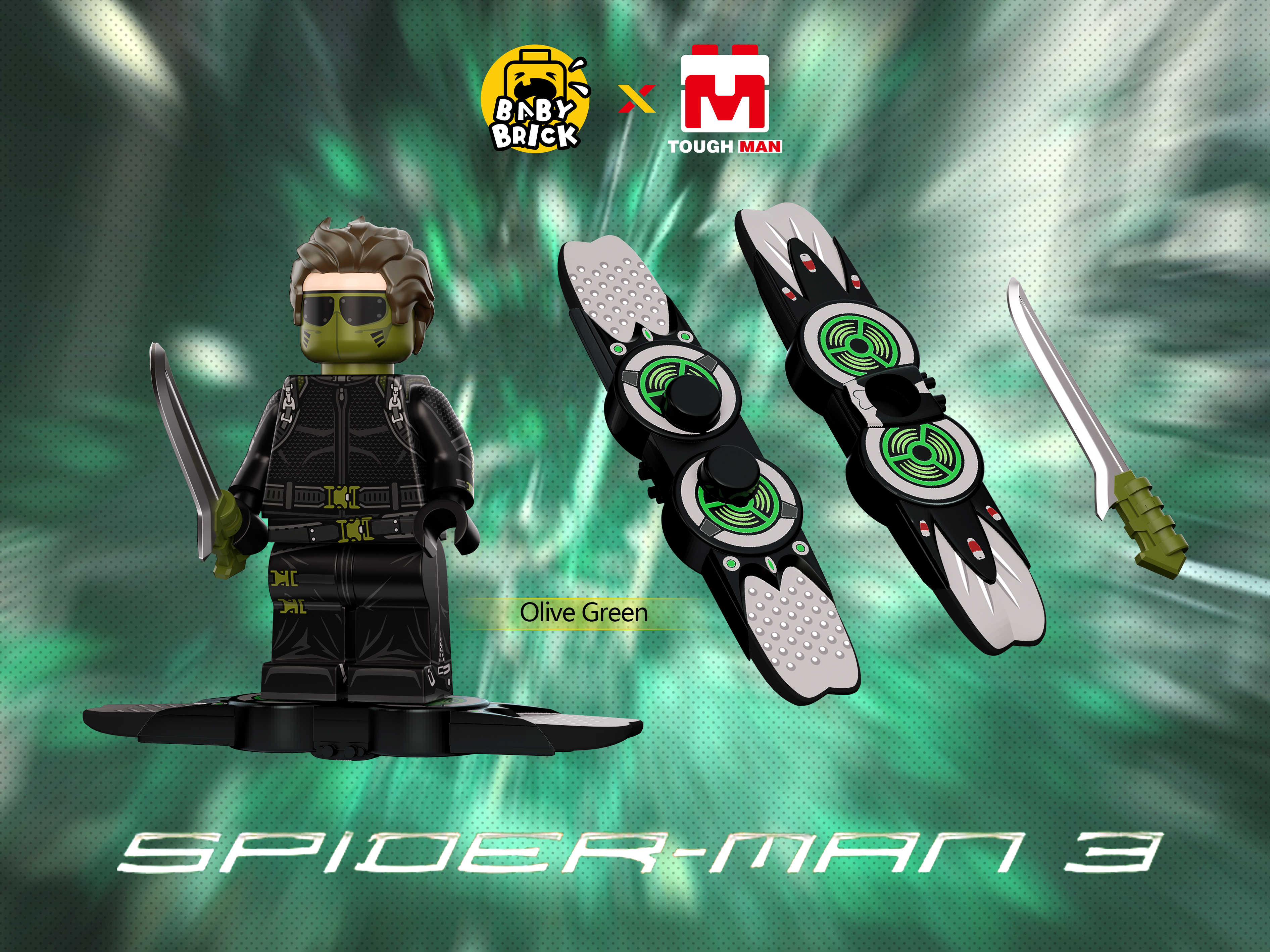 [Baby Brick X Tough Man][In Stock] Green Goblin [UVprinted]