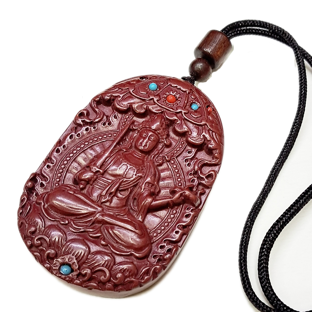 文殊菩薩{紫金砂 硃砂}項鍊【十方】153961