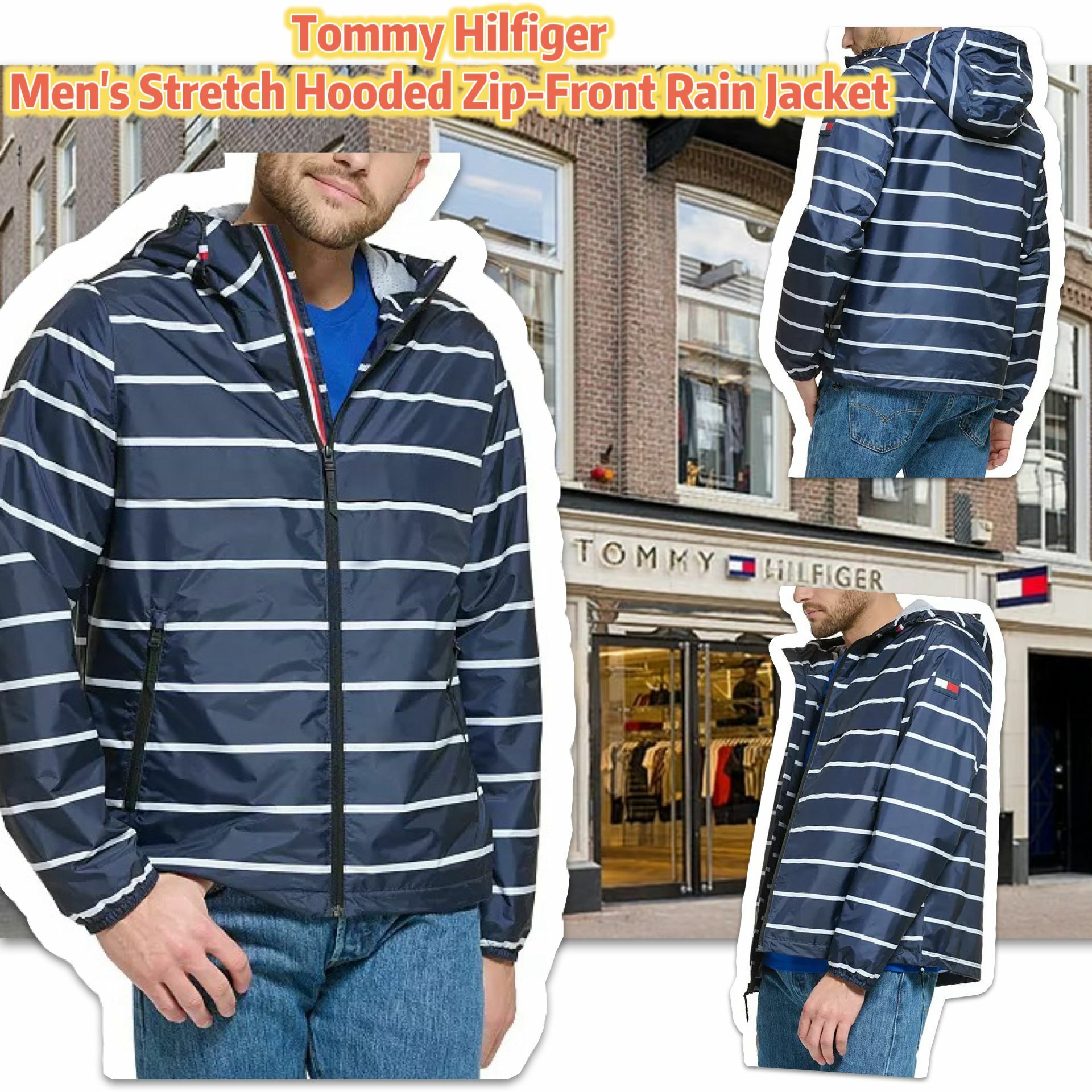 【預購】TOMMY HILFIGER Stretch Hooded G120622 男裝拉鏈外套