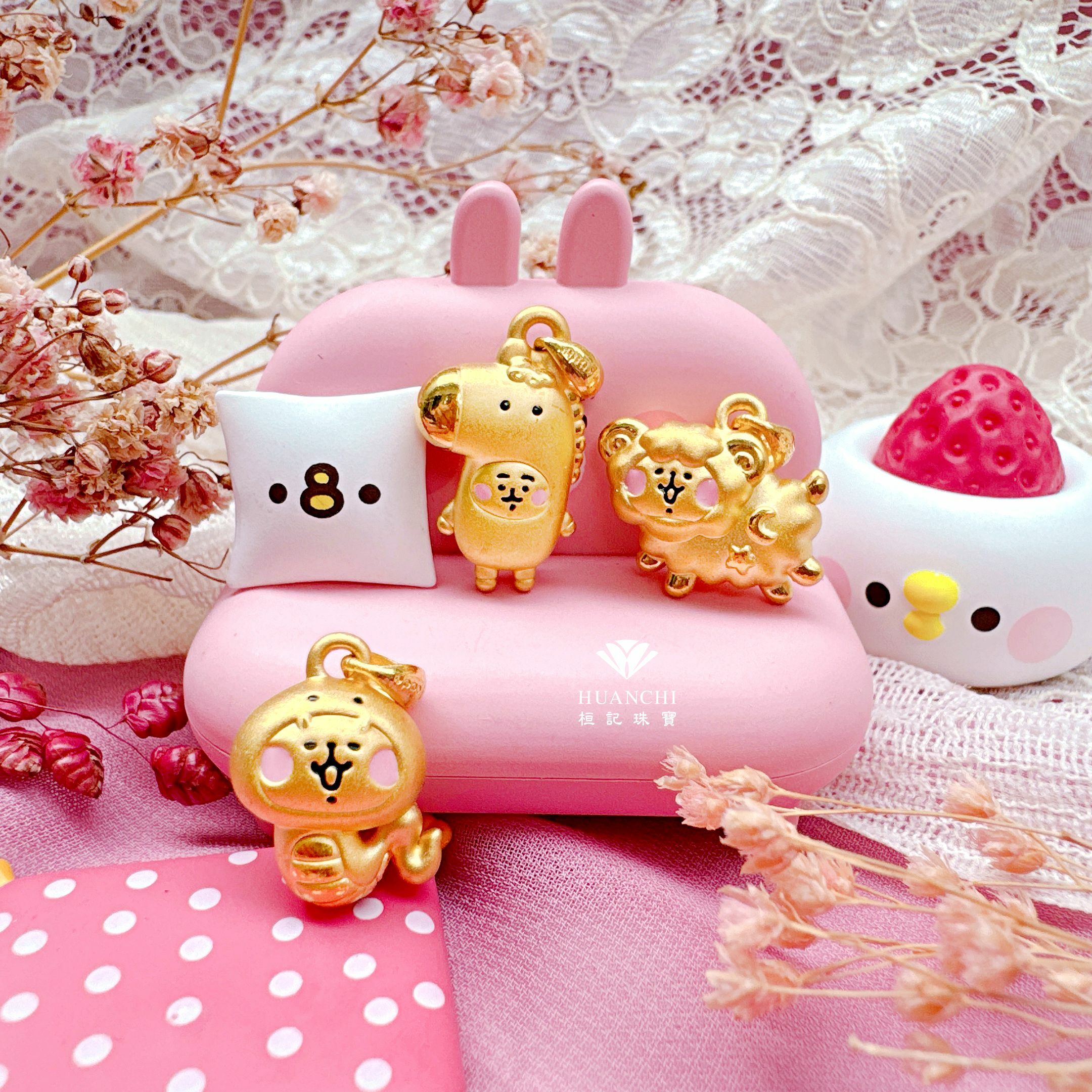 卡娜赫拉的小動物 卡娜赫拉12生肖 黃金墜子