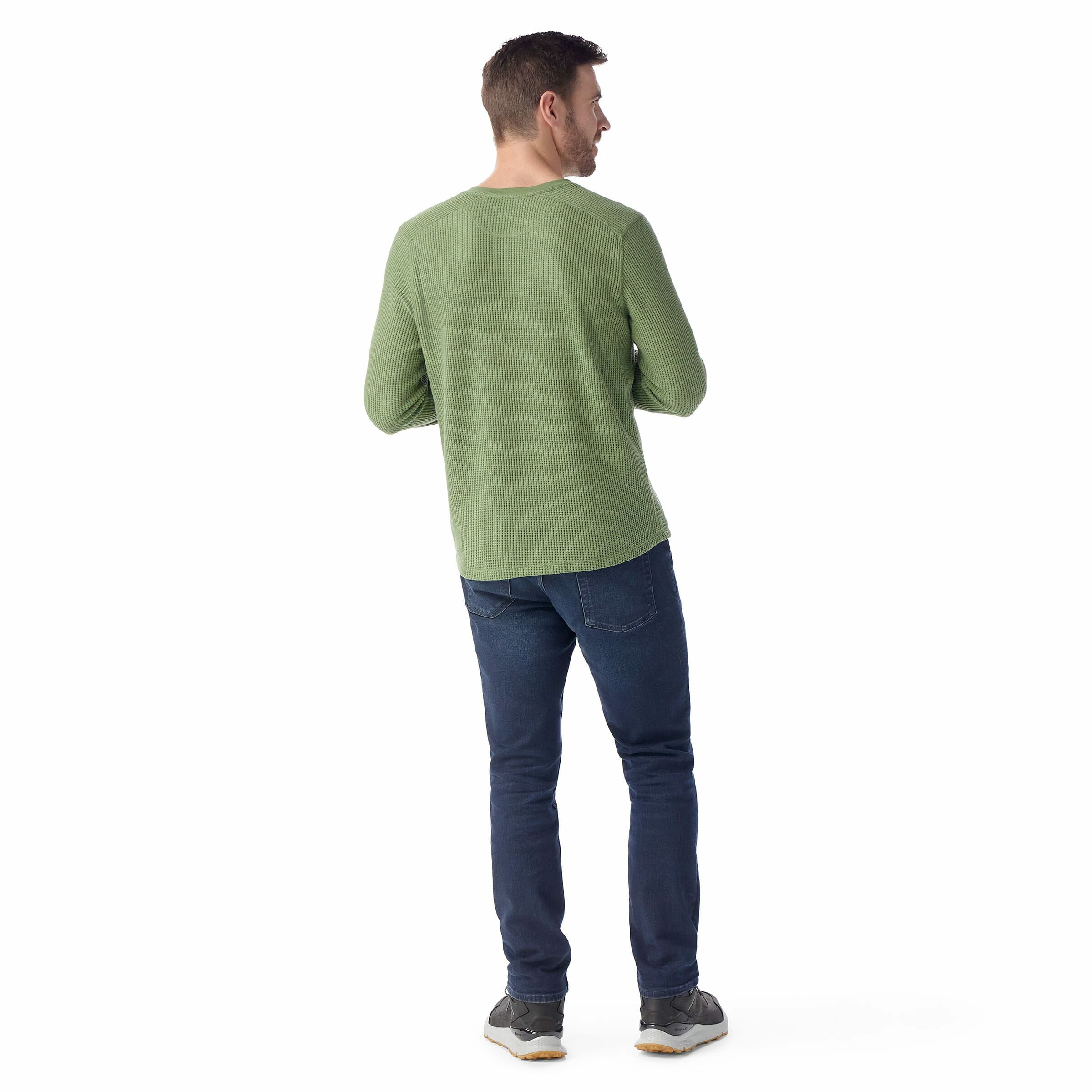 Smartwool Men's Waffle Long Sleeve Henley 男款 亨利領 亨利衫-華夫格 長袖上衣 蕨綠 SW002594N06 [HappyOutdoor]