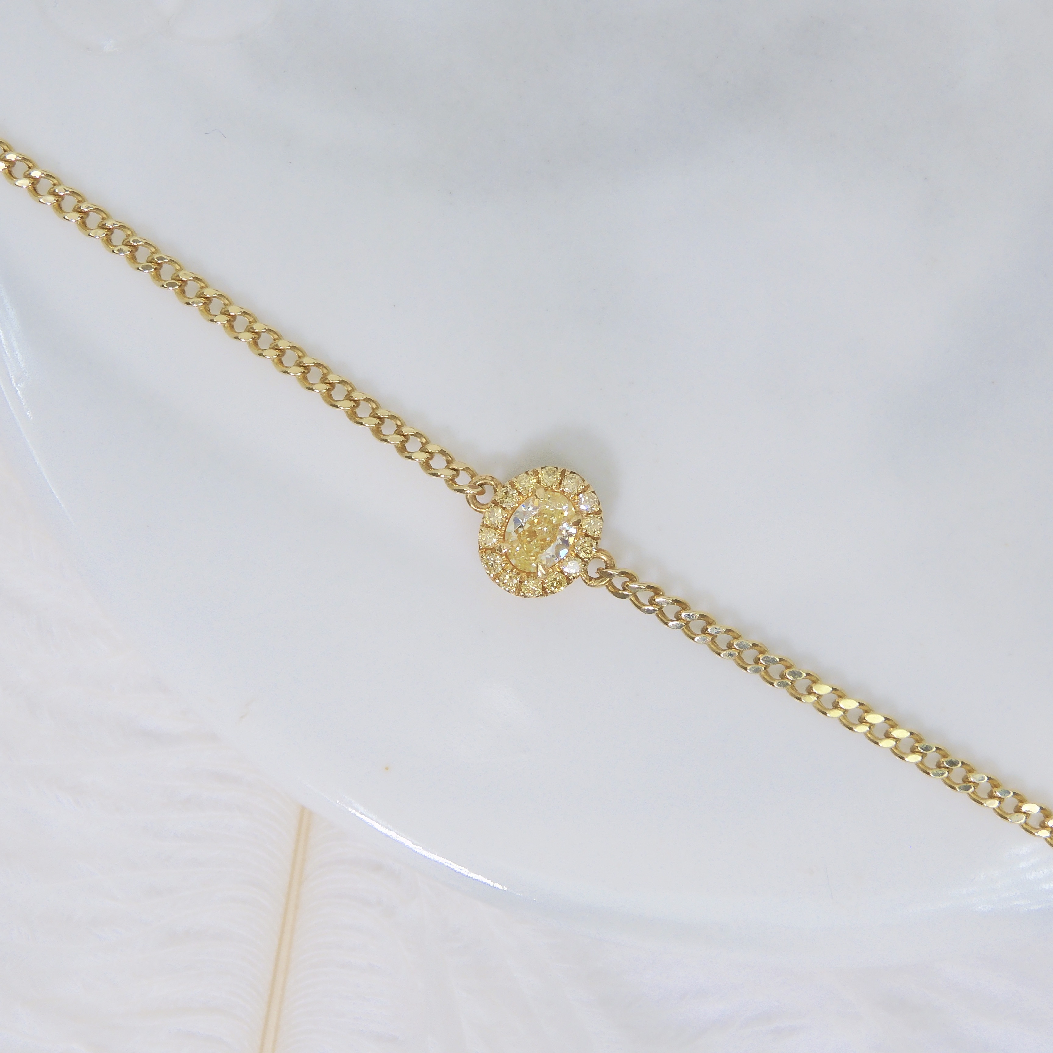 18K金 0.27ct 黃鑽手鏈