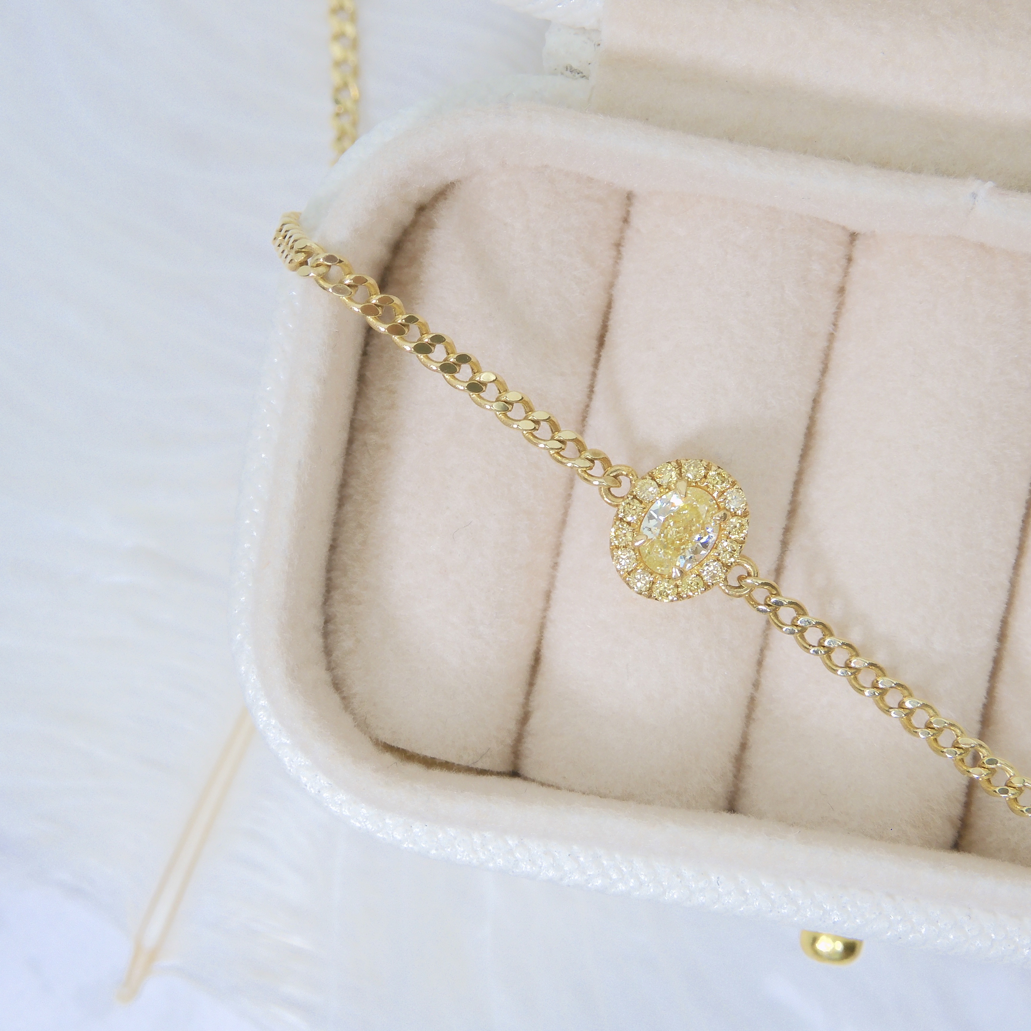 18K金 0.27ct 黃鑽手鏈