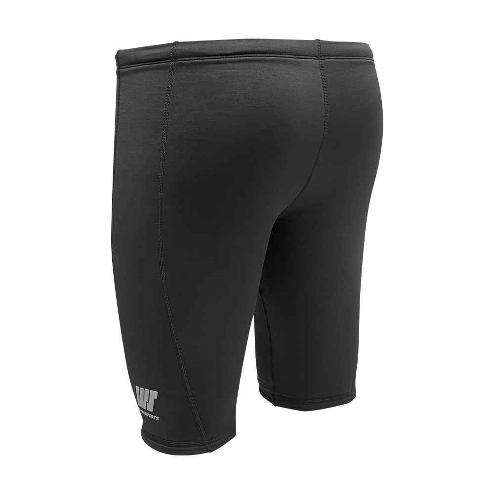 1mm 中性短纖抓毛游泳保暖短褲 - 黑