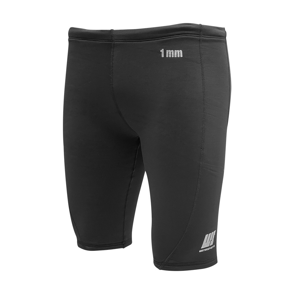 1mm 中性短纖抓毛游泳保暖短褲 - 黑