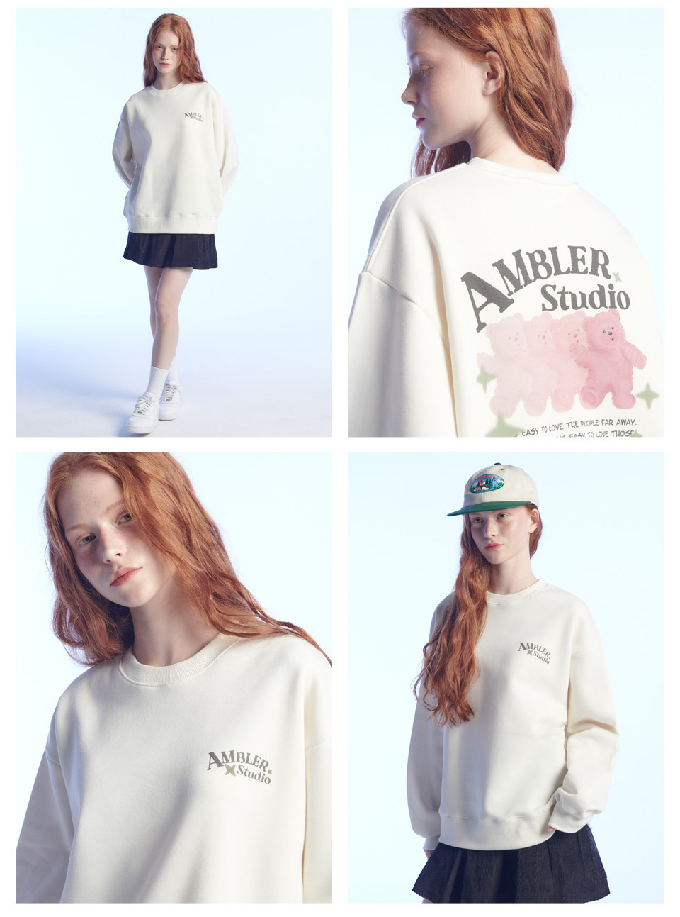 AMBLER APPROACHING LOVE BEAR 長袖衛衣