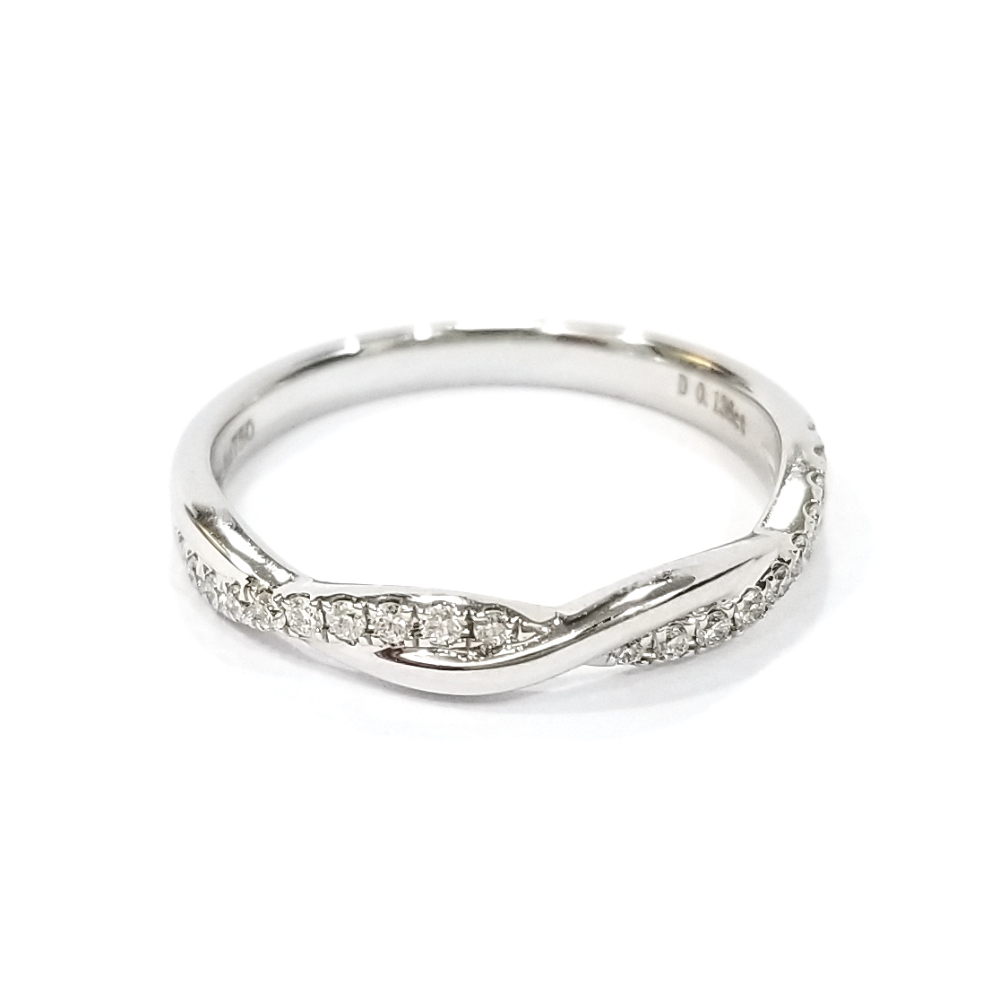 18K白金天然鑽石戒指