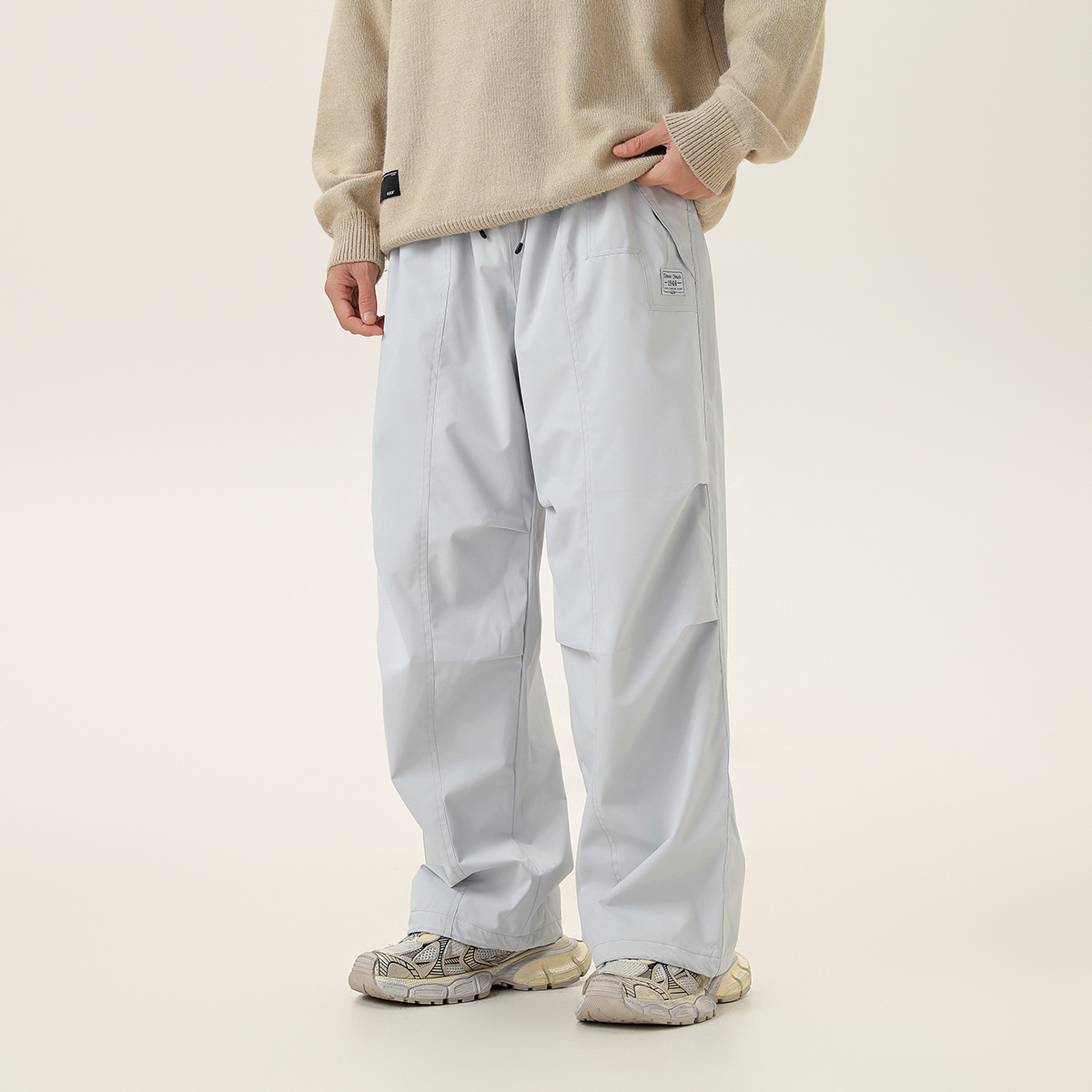 12M11 褶皺造型刷毛傘兵工裝褲 四色