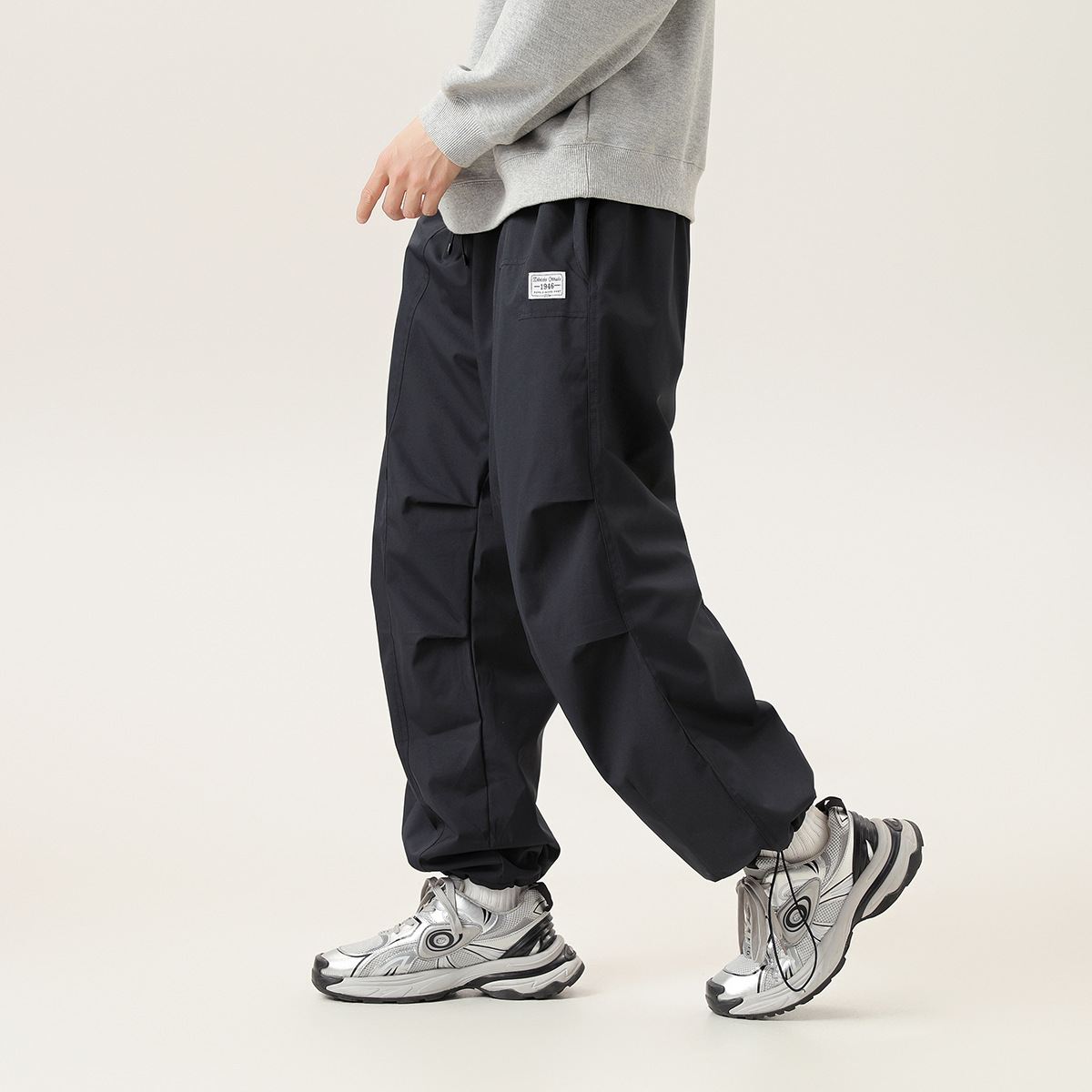 12M11 褶皺造型刷毛傘兵工裝褲 四色