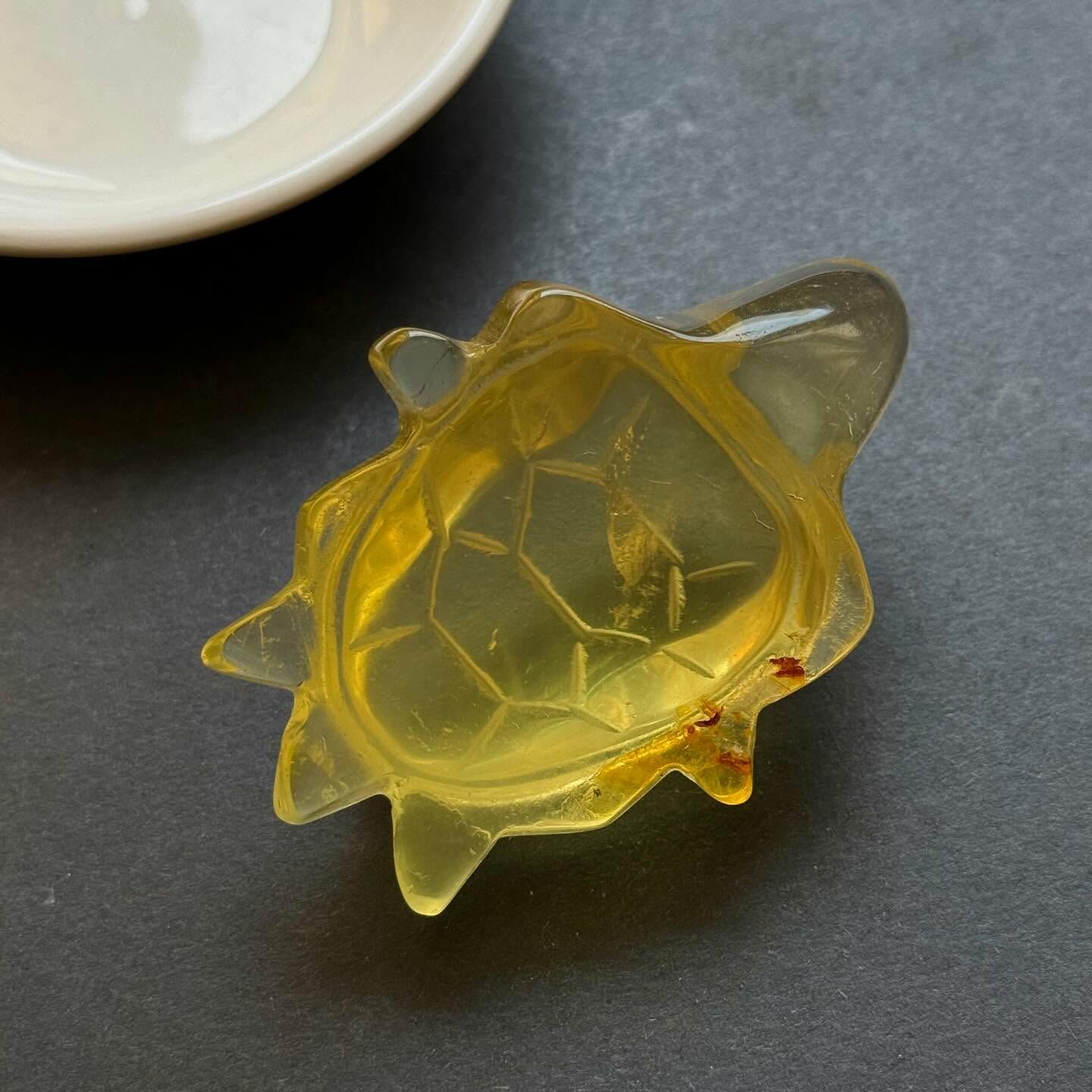 [原石] 黃水晶 海龜 有彩虹🌈 水晶擺件