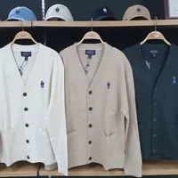 [S] WHO.A.U STEVE V-NECK CARDIGAN,BEIGE, WHCKE4912U-35-BEIGE (SWAU399)