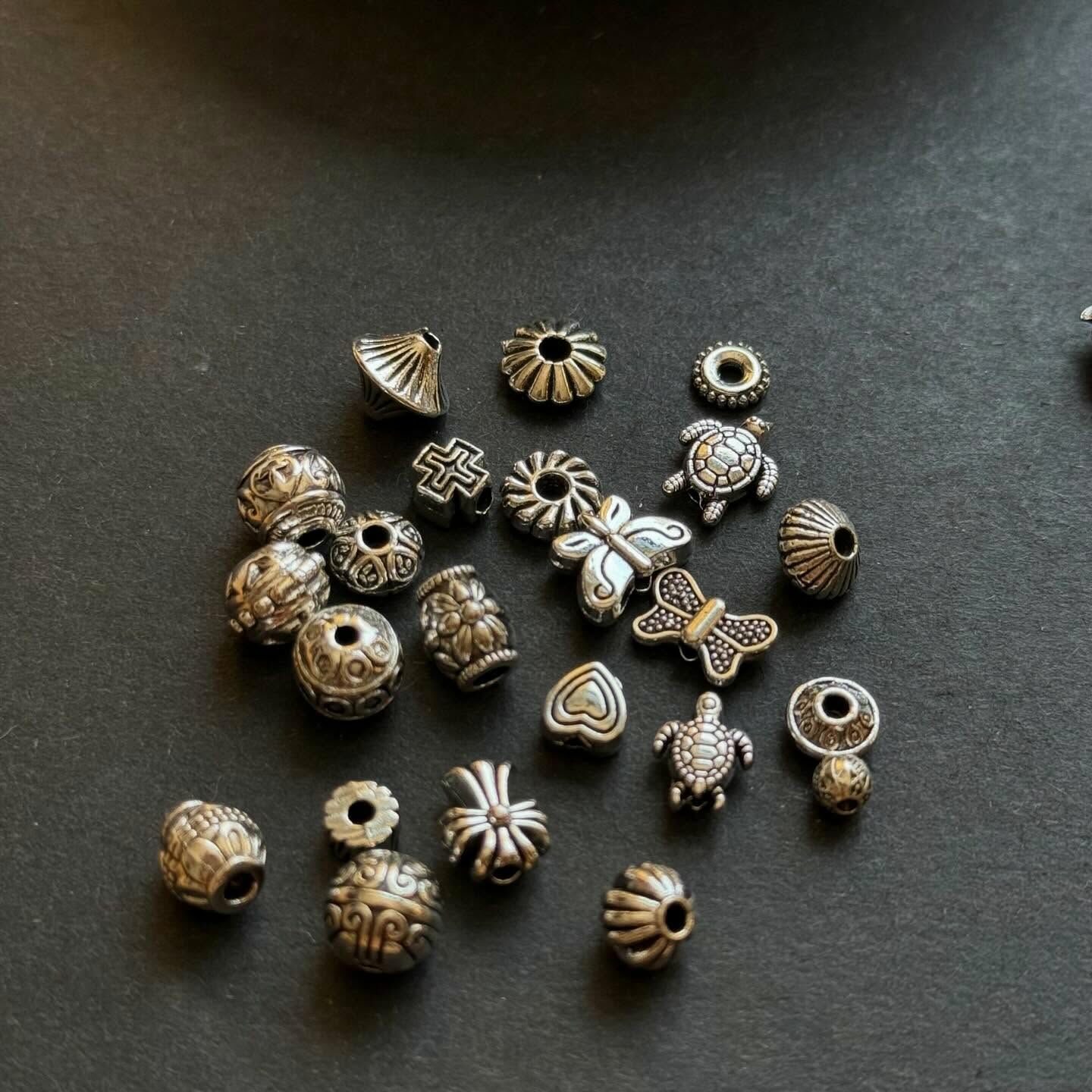 [原石] 藏銀隔珠配件組合包 一組23個