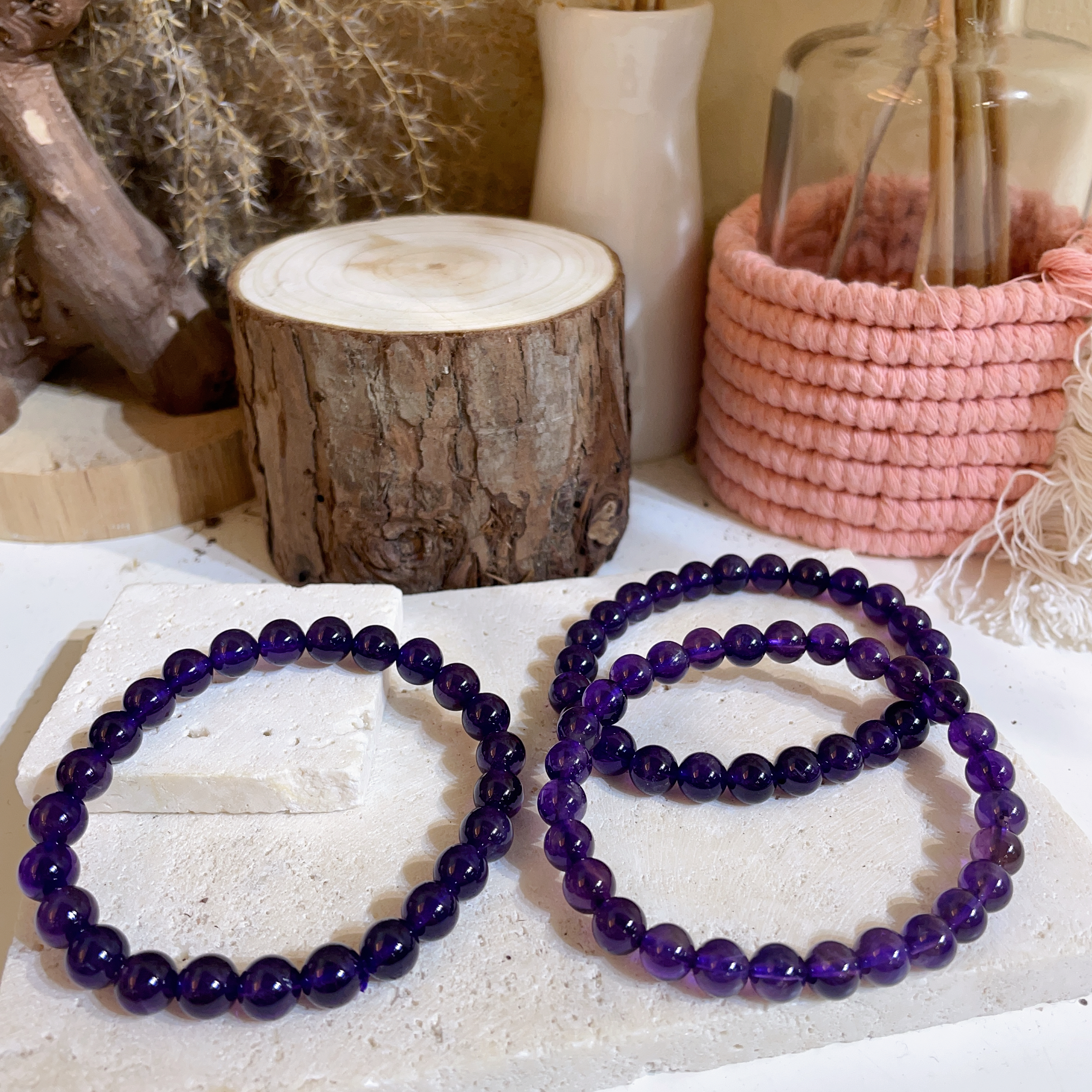 濃色紫水晶手串 7mm