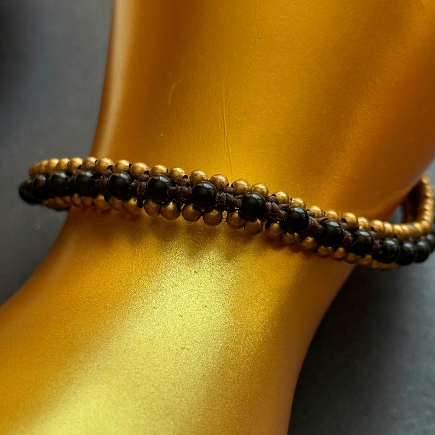 [原石] 黑曜石 腳鍊