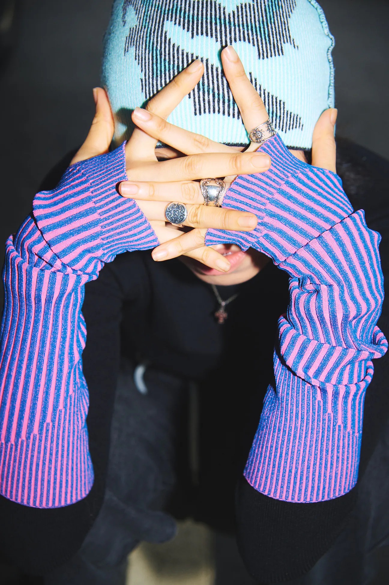 Silvier9 雙色流線型袖套（粉）