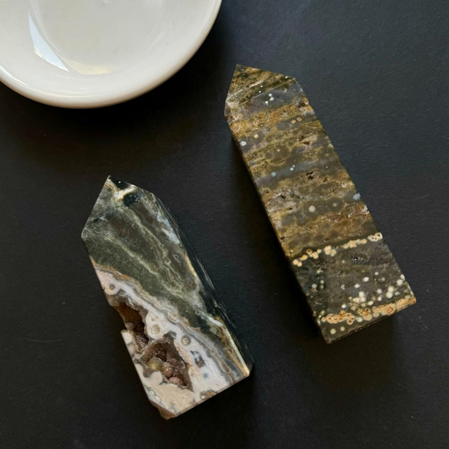 [原石] 馬達加斯加海洋碧玉 水晶柱