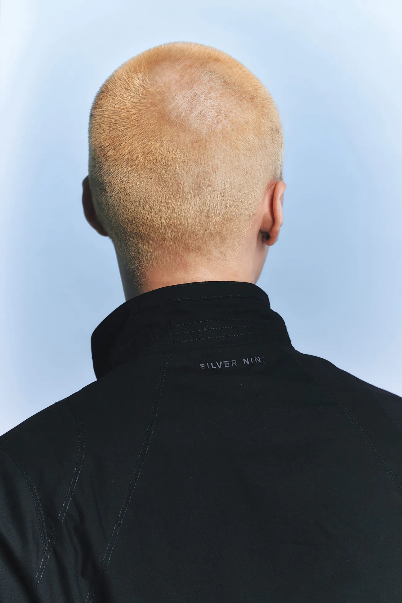 Silver9 雙壓線拼接夾克（黑）