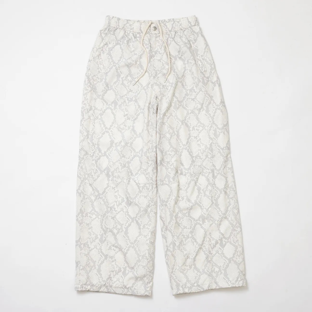 Silver9 雙壓線拼接長褲（米白）