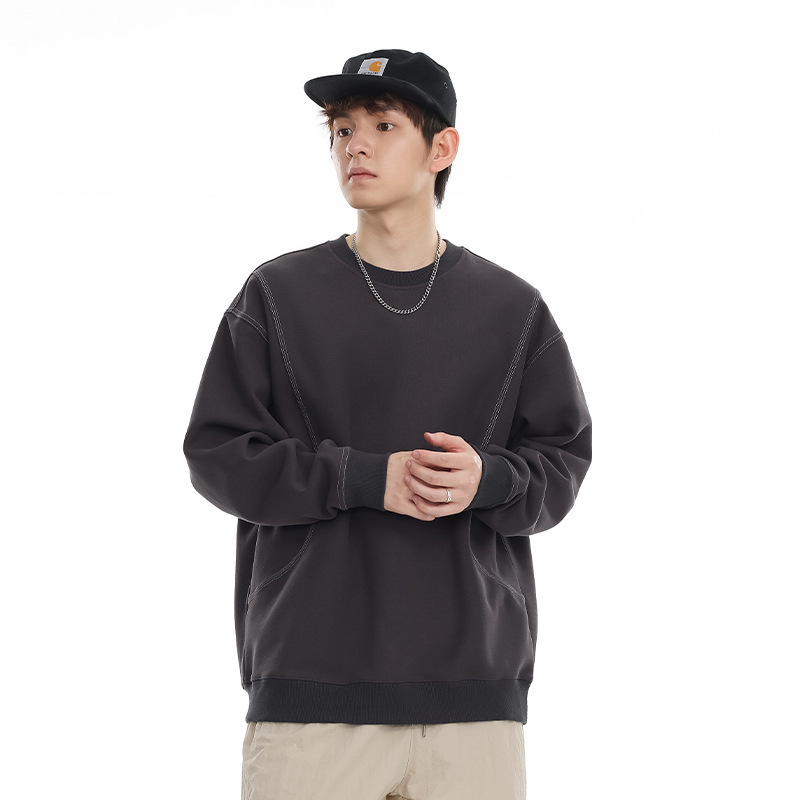 12M27 重磅弧形線條設計感大學TEE 三色